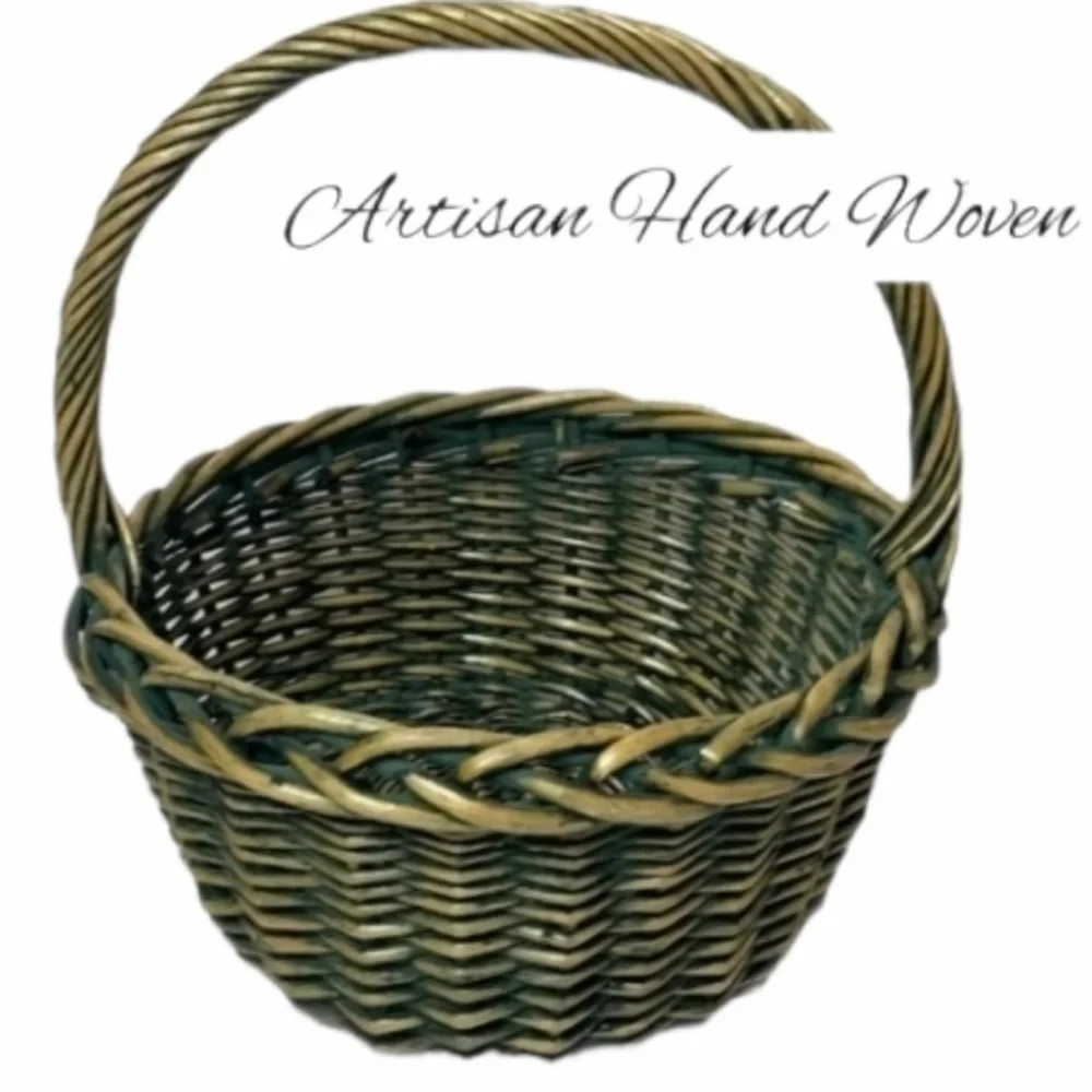 Woven Cottage Basket Round Very Large Sturdy High Quality Artisan Handcrafted